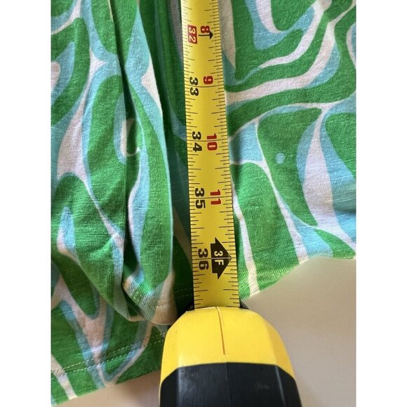 Lilly Pulitzer Maisy Finders Keepers green blue wrap dress v-neck L preppy - Picture 8 of 9